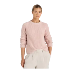 100% Organic Cotton Fisherman Crew Sweater Shell Pink