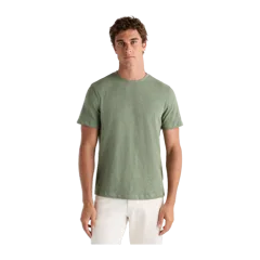 100% Organic Cotton Slub Crewneck Tee Sea Spray Green