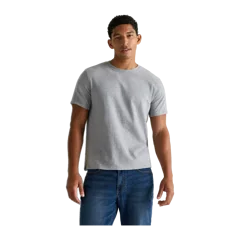 100% Organic Cotton Slub Crewneck Tee Heather Grey