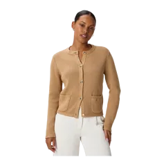 100% Organic Cotton Sweater Jacket Camel