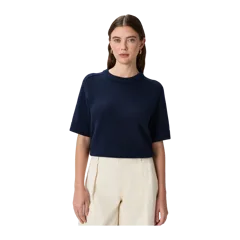 100% Organic Cotton Sweater Tee Navy