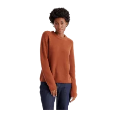 Mongolian Spring Cashmere Fisherman Crewneck Sweater Chestnut