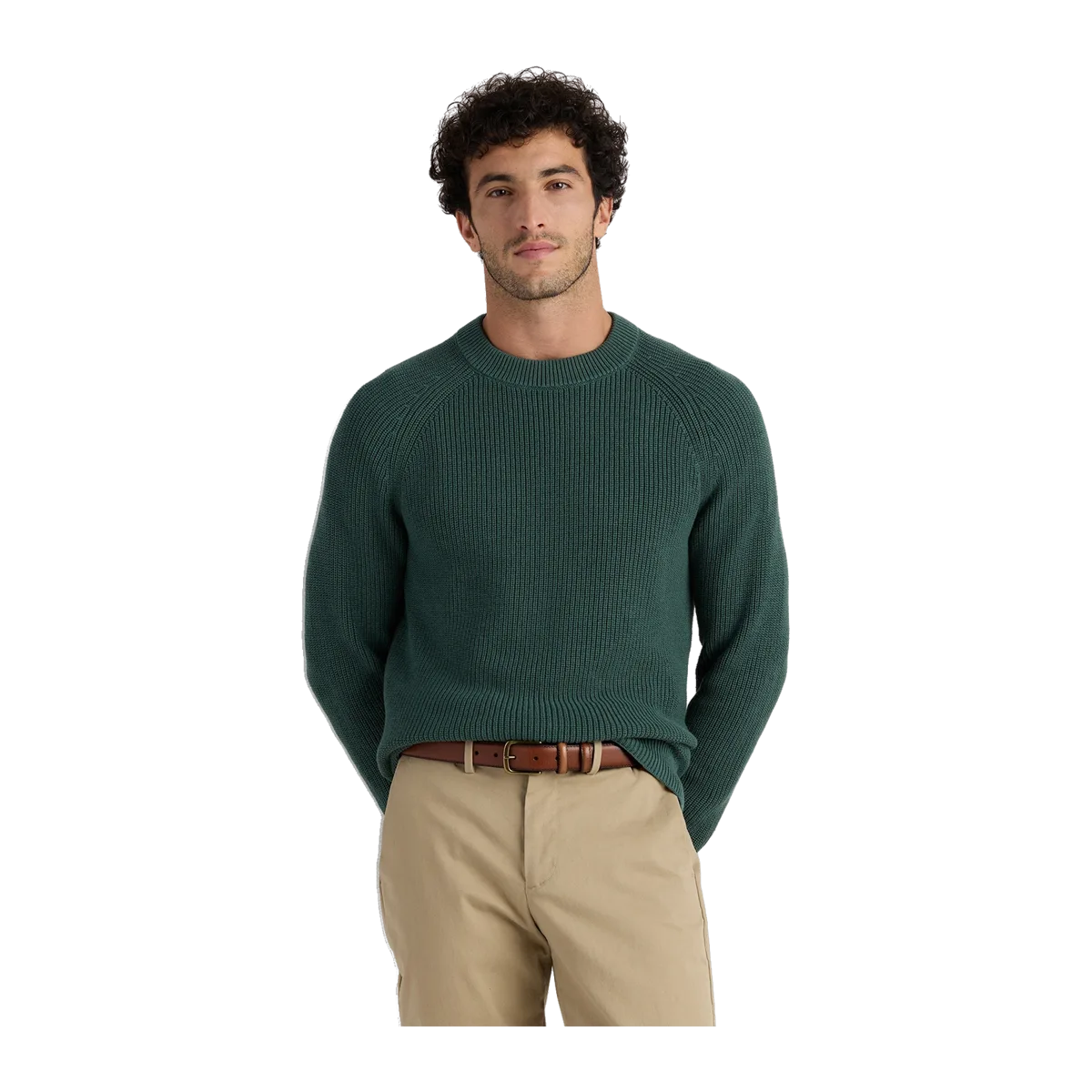 100% Organic Cotton Ribbed Crewneck Sweater