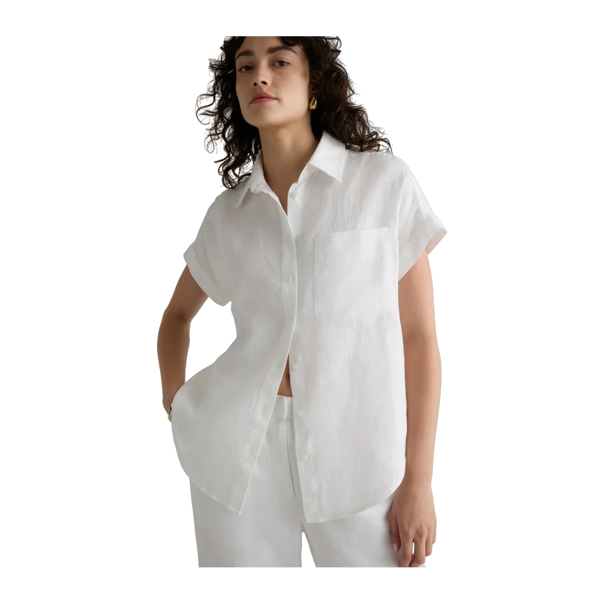 100% European Linen Camp Shirt