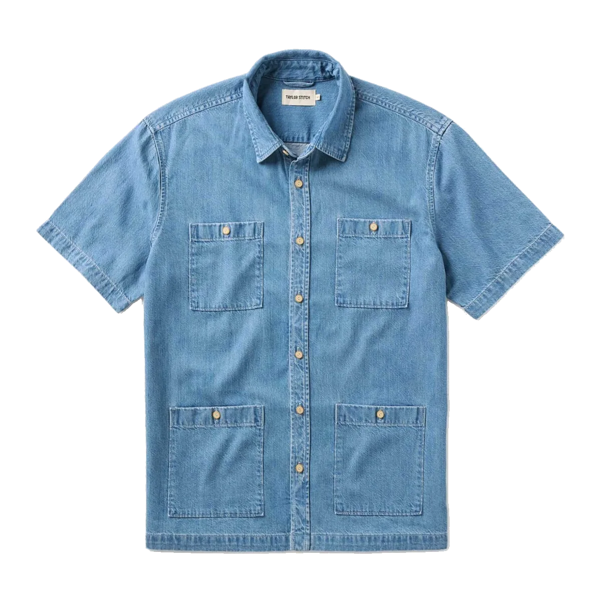 The Gulf Shirt in Washed Indigo Twill