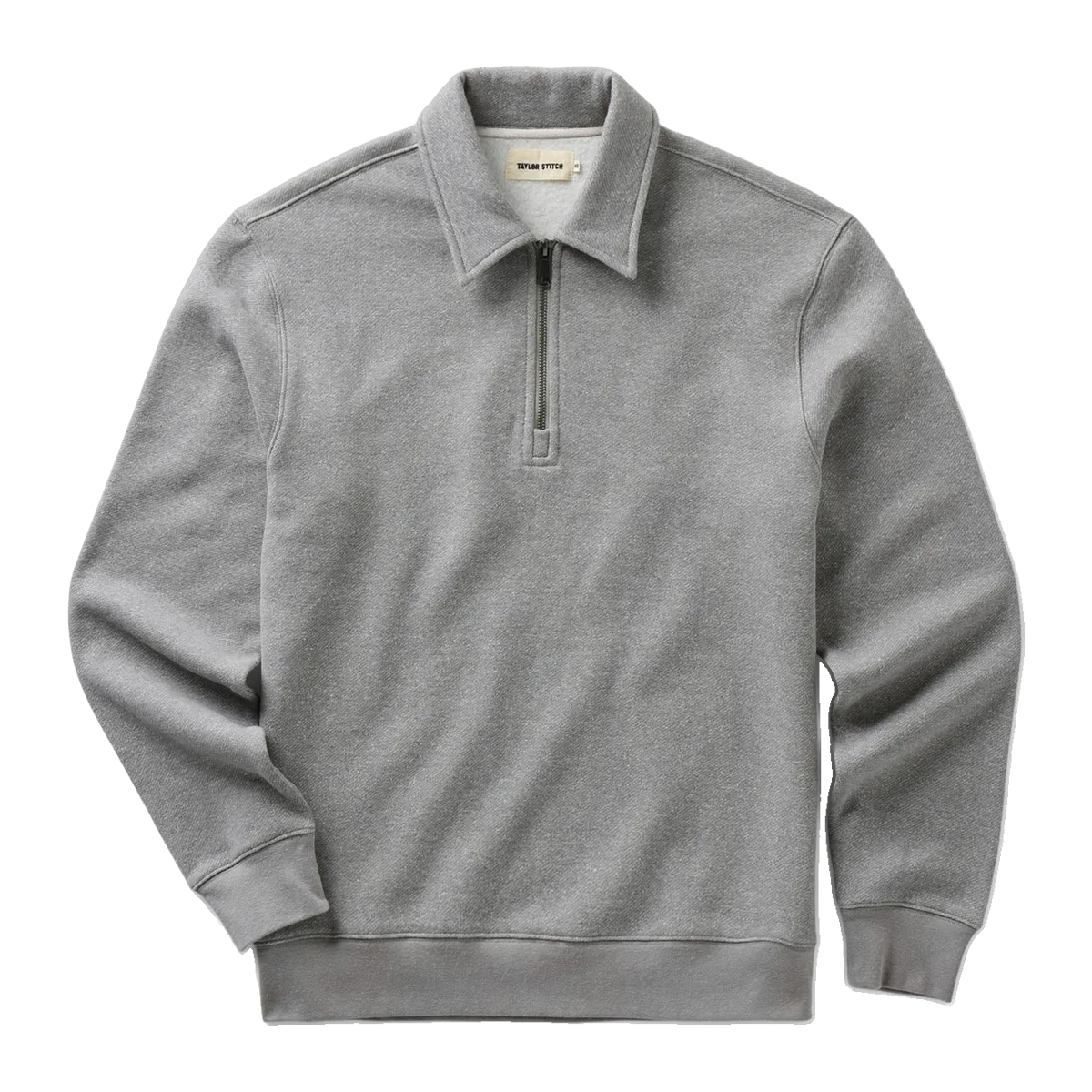 The Armor Quarter Zip in Heather Grey Cotton Hemp