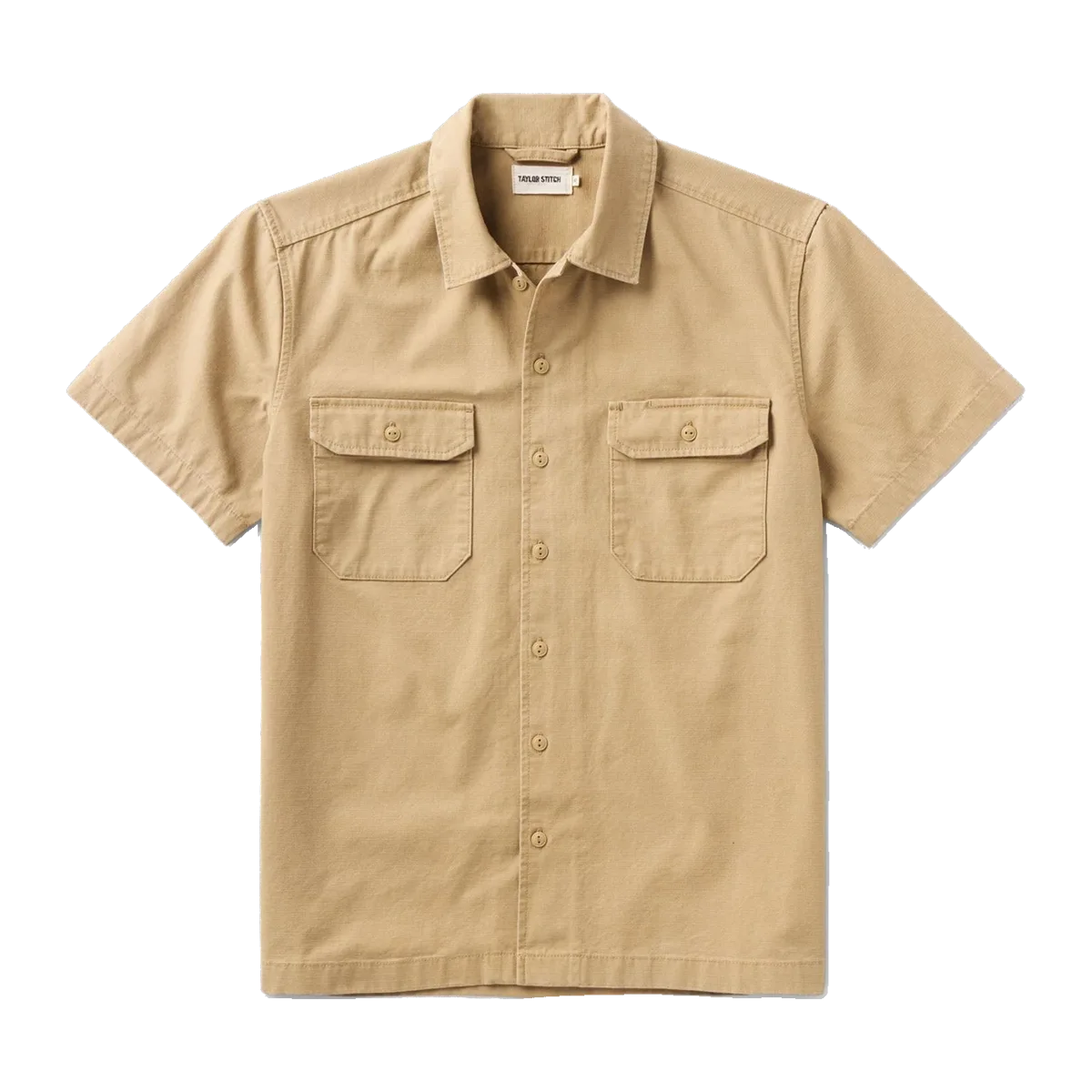 The Short Sleeve Mechanic Shirt in Khaki Ripstop