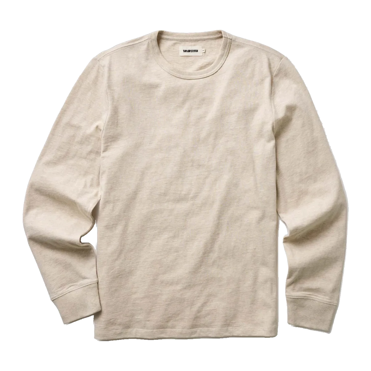 The Organic Cotton Long Sleeve Tee in Heather Oat