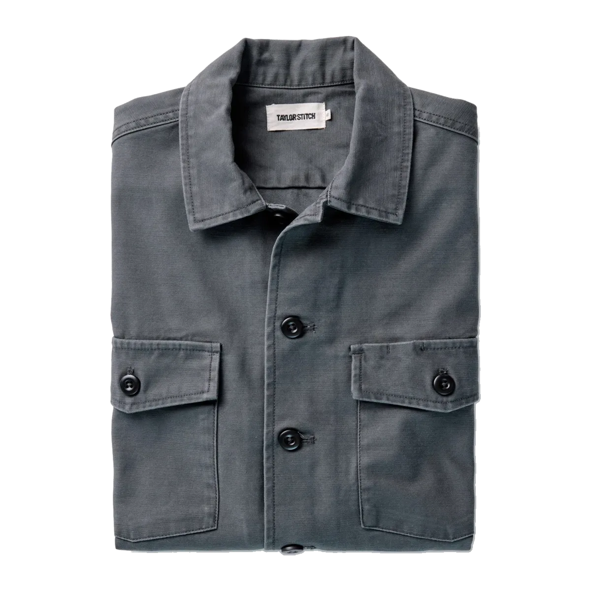 The Surplus Shirt in Faded Black Reverse Sateen