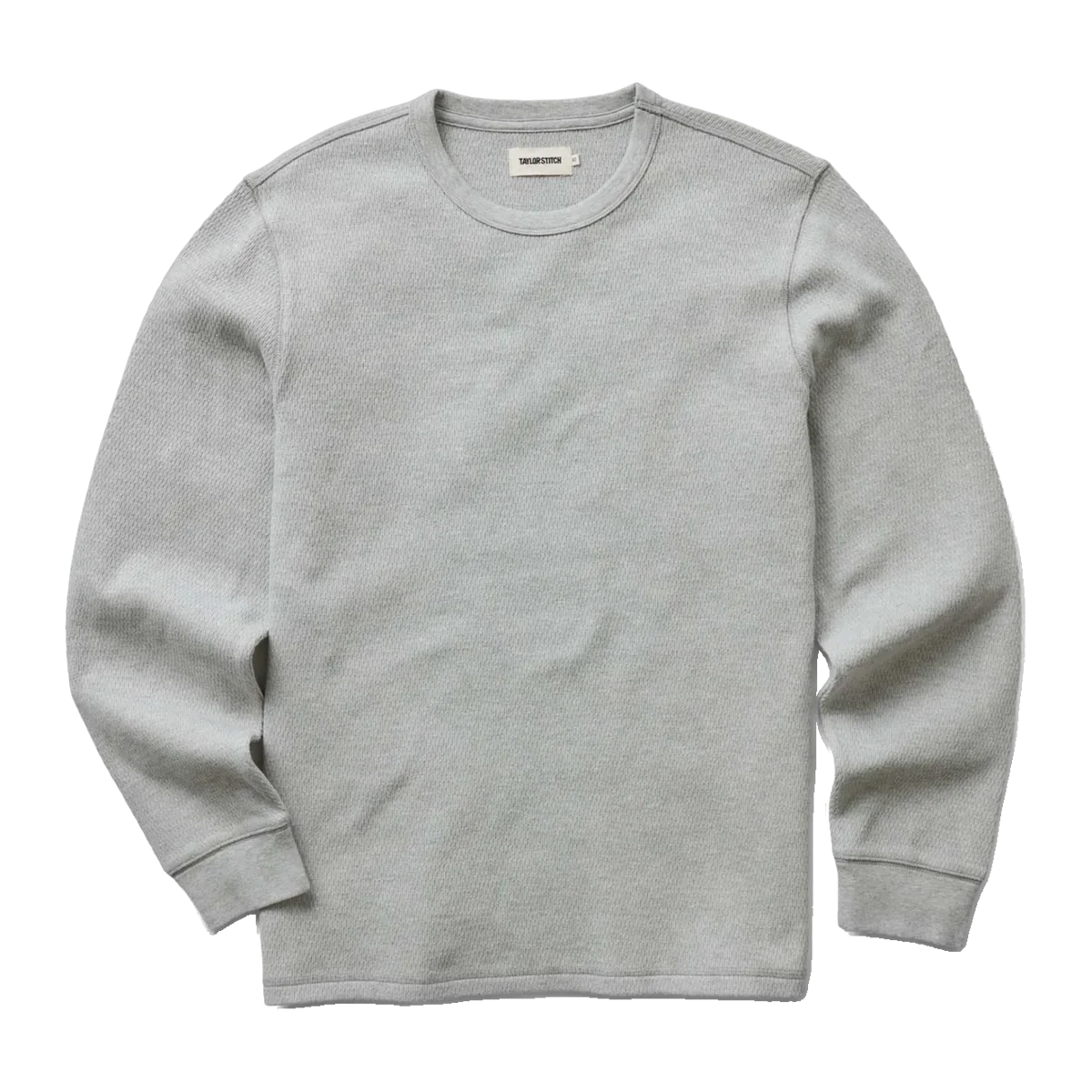 The Organic Cotton Crew in Heather Grey Waffle