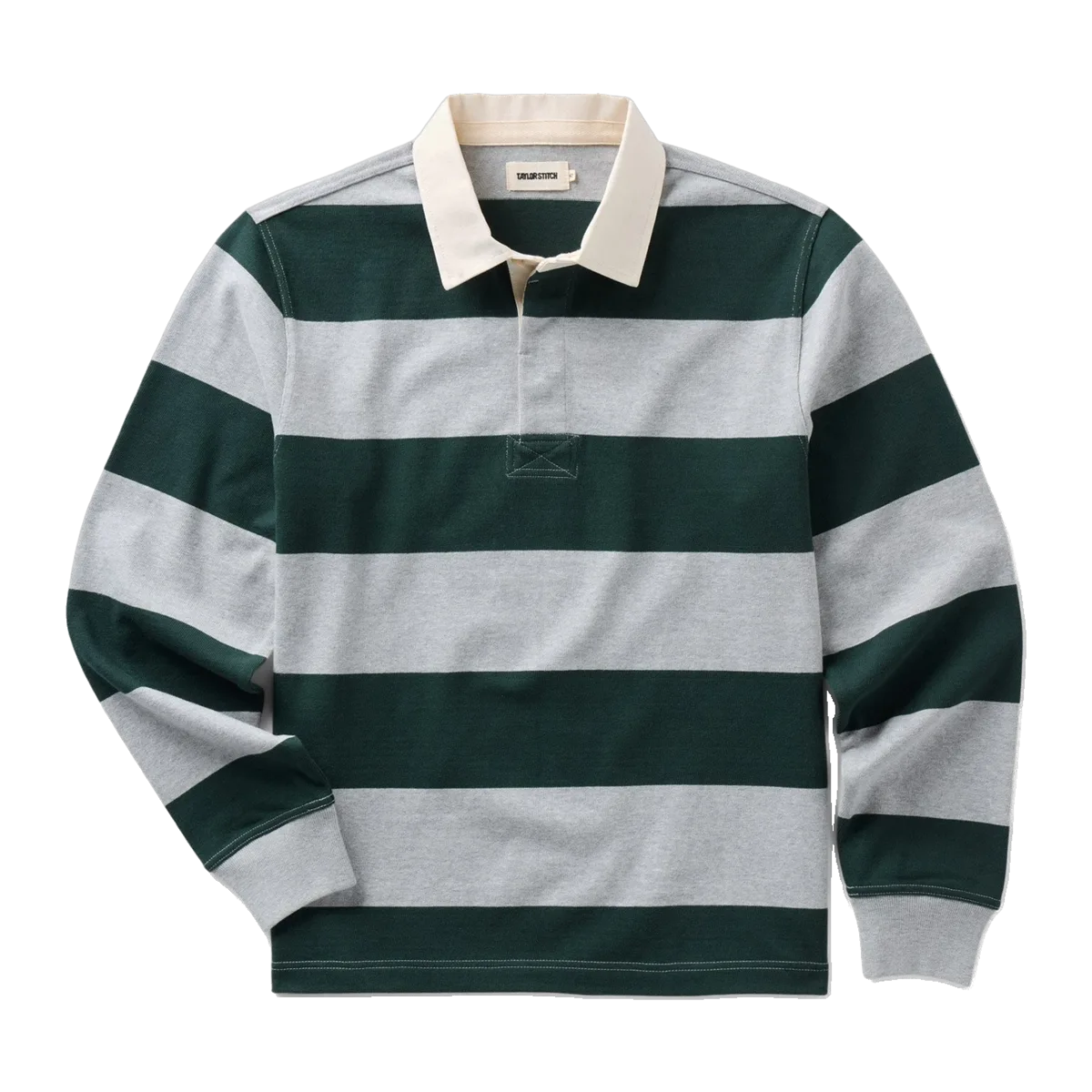 The Rugby Shirt in Dark Forest Stripe