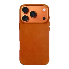 The Minimalist Full-Grain Leather iPhone 17 Pro Max MagSafe Case - Saddle Tan