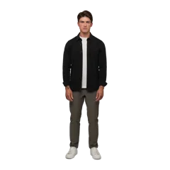 AO Long Sleeve Button Up | Black Signature-Fit PYCA Pro®