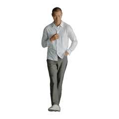 AO Long Sleeve Button Up | White Signature-Fit PYCA Pro®